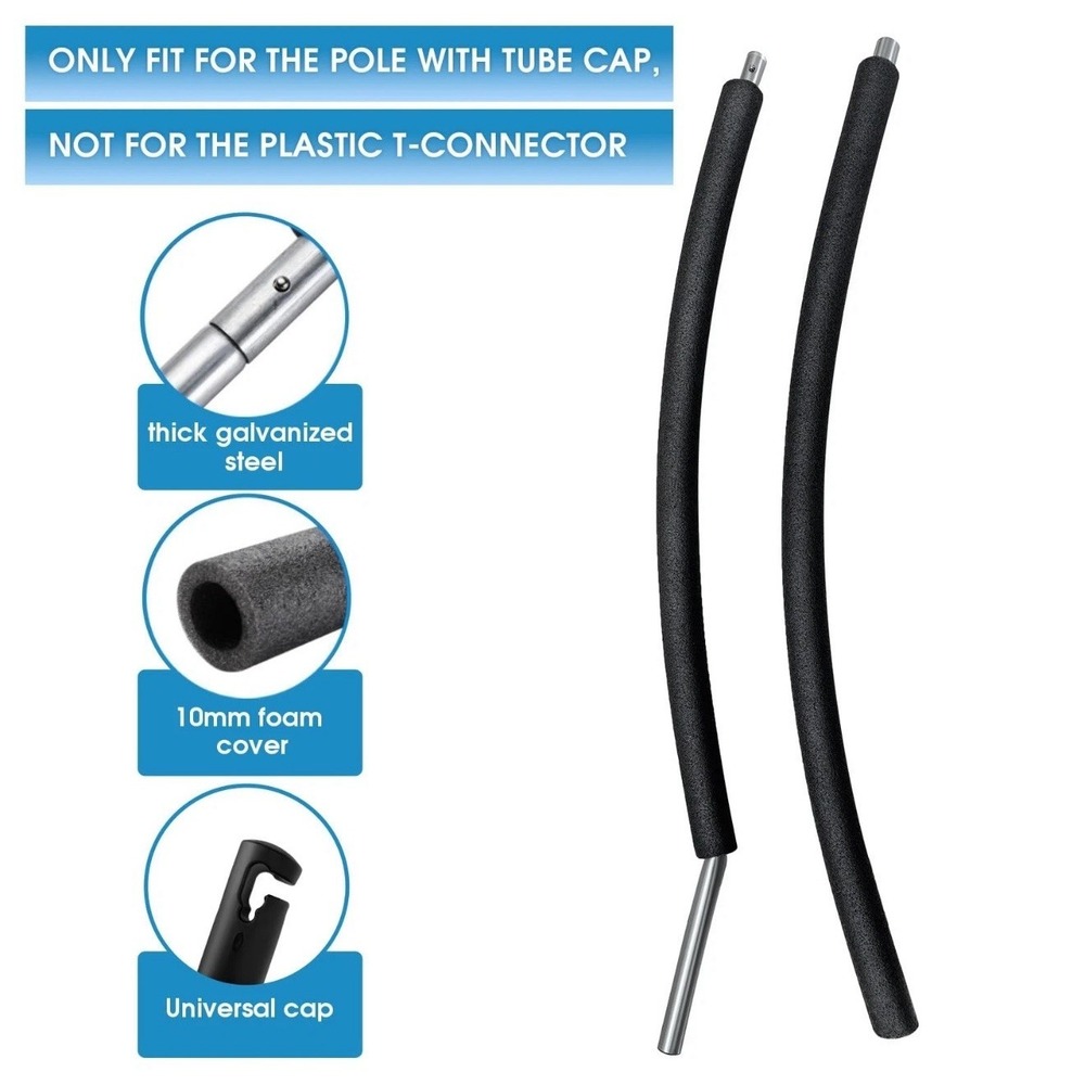 Universal Trampoline Replacement Curved Net Pole, Curved Pole Kit for 10-16ft... - Picture 5 of 7